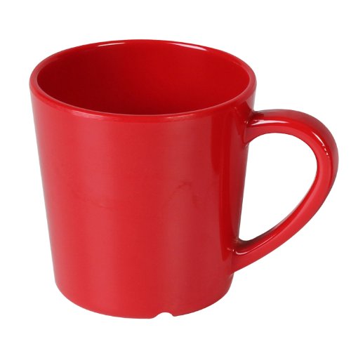 Excellanté Crimson Melamine Collection 3.125-Inch Mug/Cup, 7-Ounce, Pure Red, 12-Piece On Sale