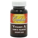 Carlson Labs Vitamin A Palmitate, 15000 IU, 120 Softgels