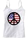 PEACE SIGN - AMERICAN FLAG - BigBoyMusic BabyDolls - White Women's / Girls Camisole (Girlie / Babydoll)