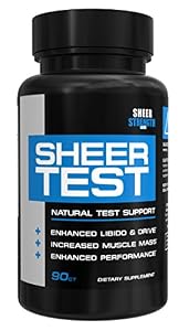 Sheer TEST, Best Testosterone Booster Supplement for Men with Fenugreek, Science-Based Formula Delivers Visible Results You Can See and Feel, Full 30-Day Cycle