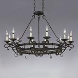 Natural Iron 41 1/2 Wide Pot Rack Chandelier