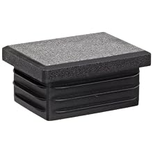 Kapsto 270 R 3530 1.5 - 2 Polyethylene Rectangular Plug, Black, 35x30 mm (Pack of 100)