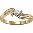 18K Yellow Gold Diamond Promise Ring - 0.14 Ct.