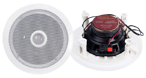 Pyle Home PDIC60 250-Watt 6.5-Inch Two-Way In-Ceiling Speaker System (Pair)