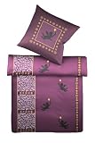 Kaeppel G-008905-55D1-VAKB Bettw&auml;sche 2-teilig Angeli 135 x 200 cm Biber, Farbe: aubergine
