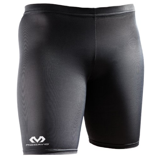 McDavid Womens Cut Mid-Length Compression Shorts, Black, Large On Sale