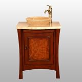26 Bathroom Furniture Travertine Top Double Sink Vanity Cabinet 714T