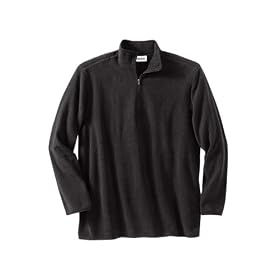 KingSize Big & Tall 1/4-Zip Plush Fleece Pullover