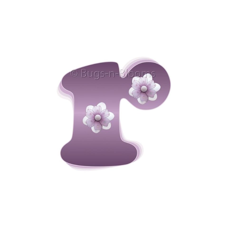 Wall Letters r Purple Flower Letter Stickers Alphabet Initial Vinyl Sticker Kids Decals Children Room Decor Baby Nursery Girl Bedroom Decorations Child Names Personalized Decal Graphic Daisy Flowers