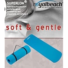 Royalbeach Hochwertige Gymnastikmatte Soft 190/60 - Yoga & Pilates/BLAU