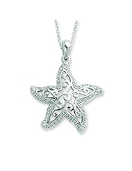 Silver CZ Make A Difference 18in Necklace. Metal Weight- 6.17g.