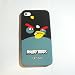 High quality Angry Birds Dull polish Cover Case for iPhone 4 and Included Screen Protector with cleaning cloth and Packaging- Black Bird