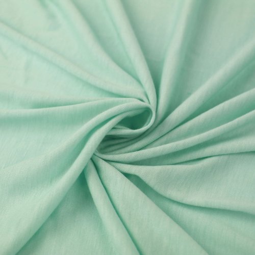 Green Mint Lt Poly Rayon Spandex Jersey Knit Fabric, Fabric by the Yard - 1 Yard