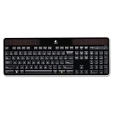Logitech® - K750 Wireless Solar Keyboard, 2.4 GHz/30 ft, Black - Sold As 1 Each - Powered by light.