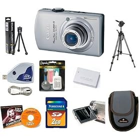 Click here to buy Canon PowerShot SD880IS 10MP Digital Camera and Accessory Kit with 2GB Memory + Extra... by Canon.