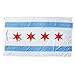 JHMYAR 3X5 3ft x 5ft City of Chicago Flag New Illinois IL Banner w/Grommets c