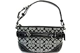 COACH �R�[�` �V�O�l�`���[ �\�t�g�_�b�t�� �V�����_�[�o�b�O 7077 BK/WT �yNB�z