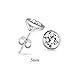 Bling Jewelry Mens CZ Martini Set Bezel Sterling Silver Stud Earrings