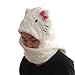 Funnie 21 Novelty Animal HAT Cosplay CAP - Unisex Fit Adult & Children- Soft Warm Headwraps Headwear with Mittens (White Kitty)