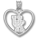 University of Kentucky UK Heart Pendant (Silver)