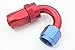 Autobahn88 Aluminum Swivel General Purpose Elbow Hose End Fitting, 150 Degree, 10AN, Blue/Red