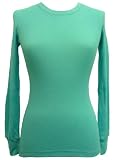 41WhKEoTFpL. SL160  Laura Ashley Active Womens Knit Long Sleeve Top Aqua XXLarge