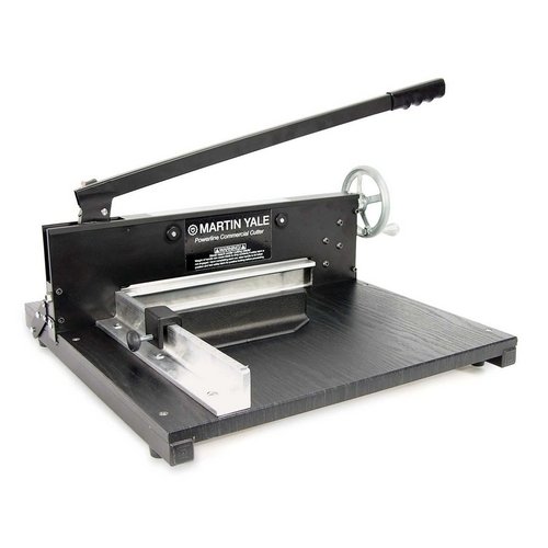 Premier Martin Yale 7000E Commercial Stack Paper Cutter, 200 Sheets, Wood Base, 16 in. x 20 in. Premier Martin Yale 7000E Commercial Stack Paper Cutter, 200 Sheets, Wood Base, 16 in. x 20 in.