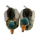 Private Label - Toddler Boys Duck Slipper, Green, Brown