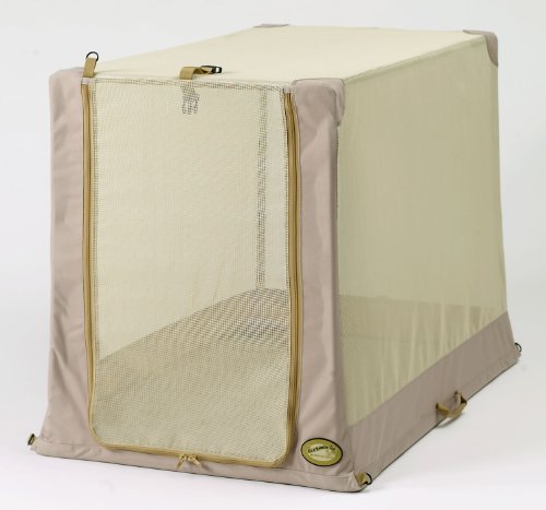 General Cage It'z a Breeze Too 27-Inch by 42-Inch by 30-Inch Tubular Tent Crate, Tan Fabric and Tan Mesh