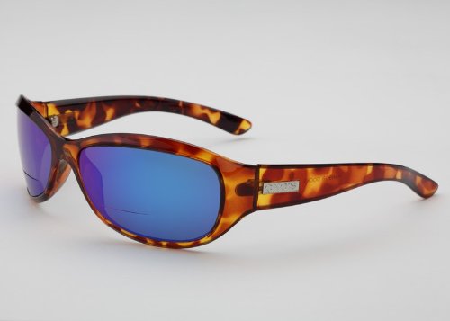 Ono's Harbor Dock Polarized Bi-Focal Sunglasses in Tortoise with Mirrored Green-Amber Tinted Lens