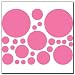 Kitchen & Housewares : Bright Pink Polka Dot Wall Transfer Stickers Mural