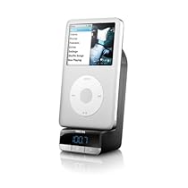 Philips FM-Transmitter für iPod (Intellitune mit 6 Stationsspeicher, Kfz-Ladegerät 12V inkl. Dockingstation, OLED-Display) schwarz