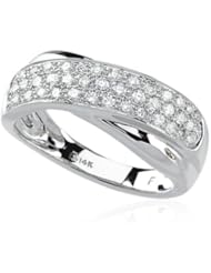 Accent Diamond Ring in 14K White Gold