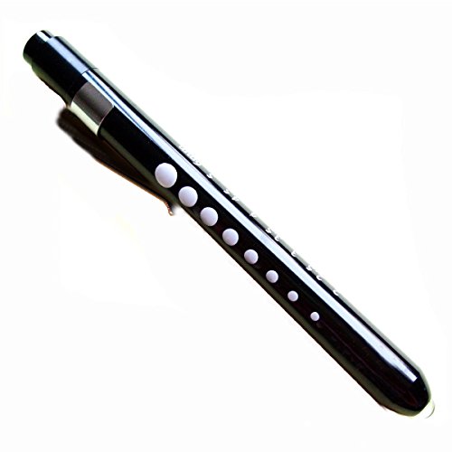 QIBOX® Medical First Aid LED Penlight Flashlight Torch Doctor Nurse EMT Emergency Pen Light (Black)