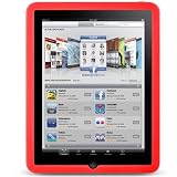 Apple Ipad Tablet ( 3G , wifi , WiFi + 3G ) Carrying Case Roberized Silicone Skin for ipad ** RED ** + Vangoddy Live * Laugh * Love Wrist band!!! ( iPad Accessories Only )