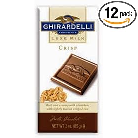 Ghirardelli Luxe Milk Crisp Bar, 2.81-Ounce Boxes (Pack of 12) by Ghirardelli