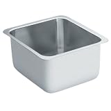 Moen S22352 14-Inch by 16-Inch by 10-Inch Lancelot Single Bowl Kitchen Sink, Satin