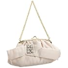 Jessica McClintock Satin Pouch Bow Clutch