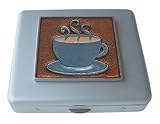 Coffee Cup Mirror Pill Box