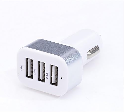 3 USB 20W 4.1A Aluminum Panel Compact Designed USB Car Charger For iPhone 6 5S 5C 5 4S, iphone 6 plus, iPad Air mini, Galaxy S5 S4 S3, Note 3 4, Tab 4 3 2 Pro, Nexus, HTC One, One 2 (M8), LG G3, Nexus, MOTO X and more - DC 12-18V [Silver]