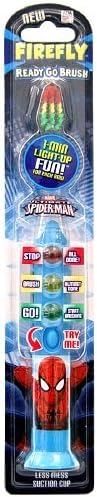 Firefly Kids! Ready Go Light-Up Timer Toothbrush (Spiderman, Pack of 3)