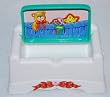2001 Mattel Toy box White with Opening Lid