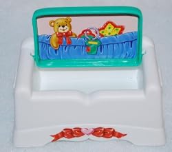 2001 Mattel Toy box White with Opening Lid