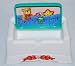 2001 Mattel Toy box White with Opening Lid