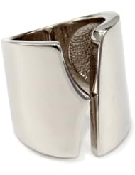 Giuseppe Zanotti Sterling Silver Finish Open Sided Ring