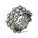 Eve's Addiction Sterling Silver Bezel Set CZ 5 Piece Stackable Ring Set