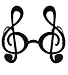 Treble Clef Novelty Glasses (No Lenses)