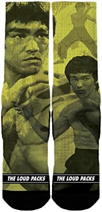 The Loud Packs Mens Graphic Custom Kobe Socks Bruce Lee Large Multicoloured