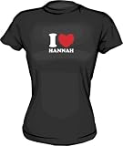 I Heart Love Hannah Women's tee Shirt in 6 Colors Small thru XXL