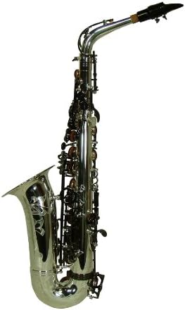 LA Sax Big Lip Series "X" Alto Saxophone - Silver with Black Keys